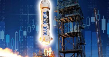 bezos blue origin rocket launch stock market