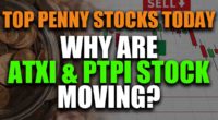 top penny stocks today ATXI PTPI stock